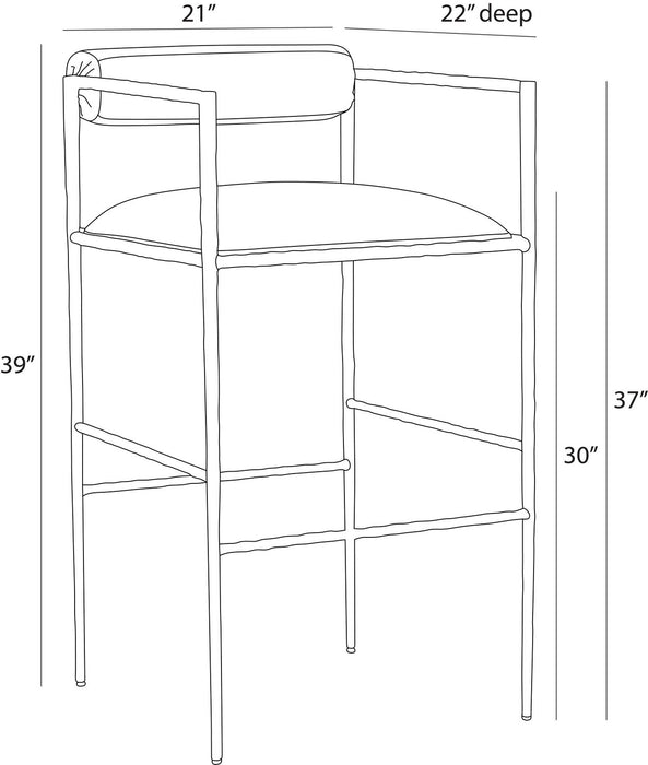 Arteriors - FSI20 - Bar Stool - Barbana - Oxford White
