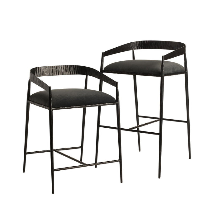 Arteriors - FSI22 - Bar Stool - Ansel - Midnight Grey