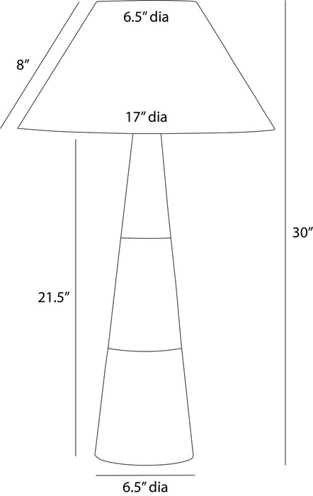 Arteriors - PTC55 - One Light Table Lamp - Chanell - White