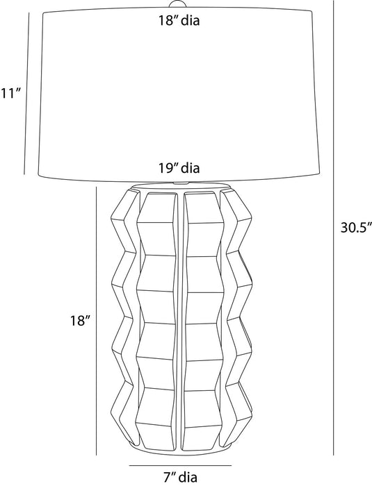 Arteriors - PTC57-827 - One Light Table Lamp - Journey - Ocean Reactive