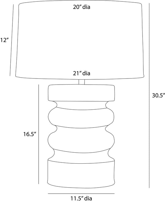 Arteriors - PTC58-421 - One Light Table Lamp - Katrina - Celedon