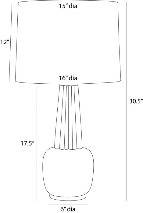 Arteriors - PTC60-673 - One Light Table Lamp - Arlington - Ivory