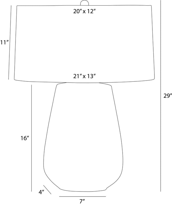 Arteriors - PTC62-943 - One Light Table Lamp - Deagan - Matte Stained Ivory Crackle