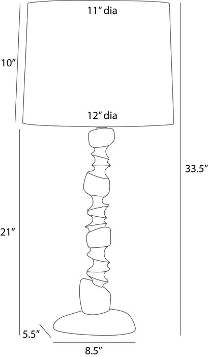 Arteriors - PTC67-711 - One Light Table Lamp - Kashmir - Ivory