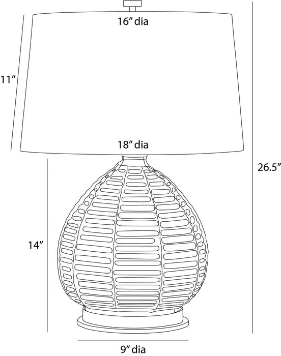 Arteriors - PTI24-SH024 - One Light Table Lamp - Juliette - Flint Luster