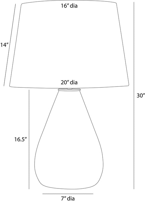 Arteriors - PTI25-326 - One Light Table Lamp - Tiber - Clear