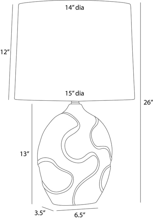 Arteriors - PTS22-711 - One Light Table Lamp - Ismay - Obsidian Reactive