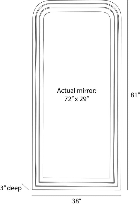 Arteriors - WMI71 - Floor Mirror - Jennings - Sable