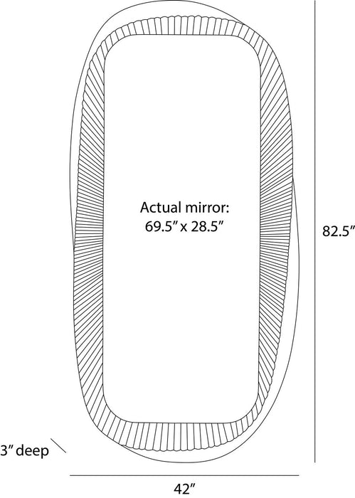 Arteriors - WMI73 - Mirror - Juni - Whitewash