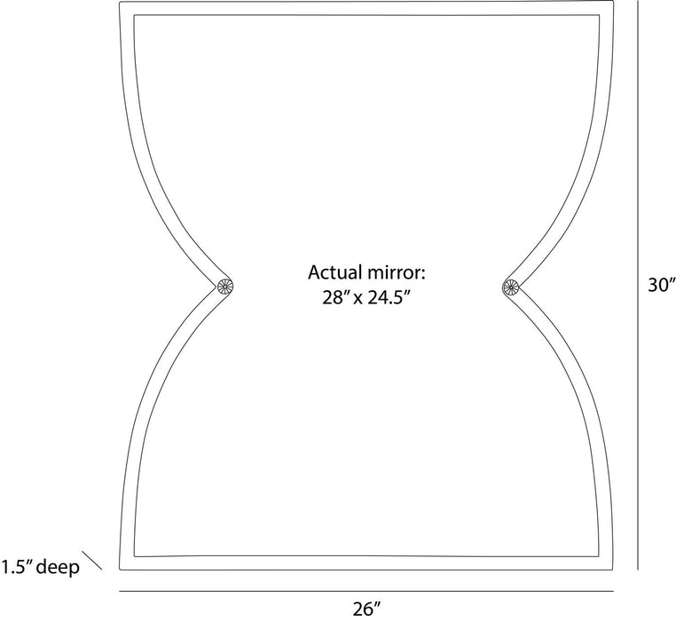 Arteriors - WMI84 - Mirror - Jocelyn - Antique Brass