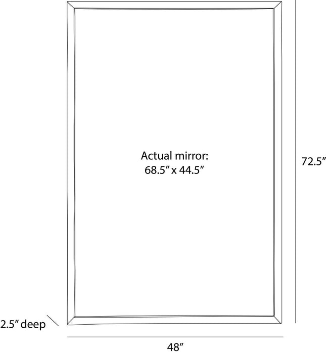 Arteriors - WMI85 - Floor Mirror - Jamie - Antiqued Aluminum