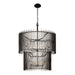 Varaluz - 393C14MBFG - 14 Light Chandelier - Park Row - Matte Black/French Gold