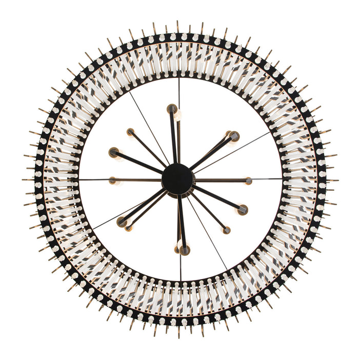 Varaluz - 393C14MBFG - 14 Light Chandelier - Park Row - Matte Black/French Gold