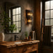 Varaluz - 393W03MBFG - Three Light Wall Sconce - Park Row - Matte Black/French Gold
