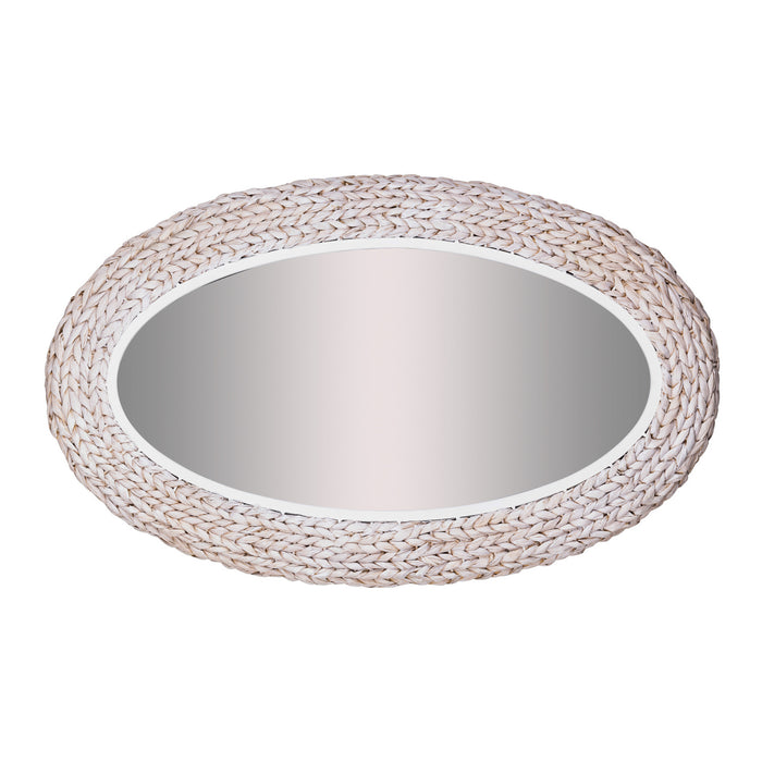 Varaluz - 457MI24MWW - Wall Mirror - Athena - Matte White/Whitewash Seagrass