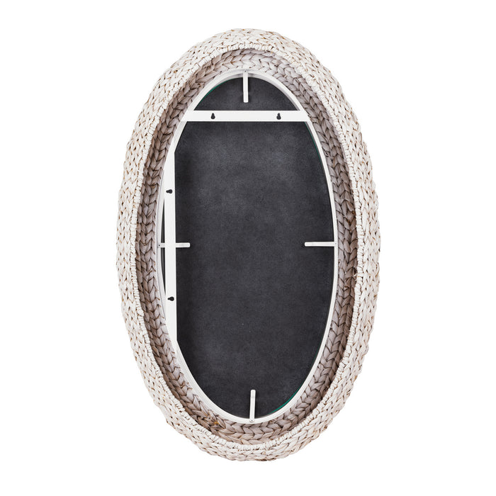 Varaluz - 457MI24MWW - Wall Mirror - Athena - Matte White/Whitewash Seagrass