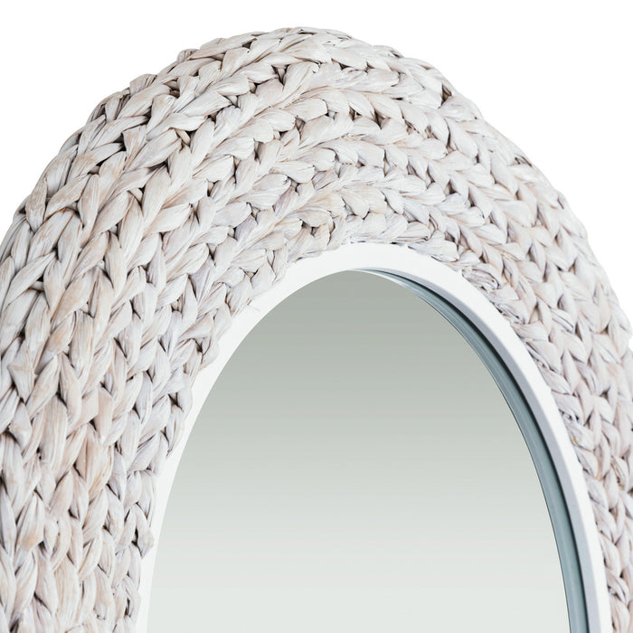 Varaluz - 457MI24MWW - Wall Mirror - Athena - Matte White/Whitewash Seagrass