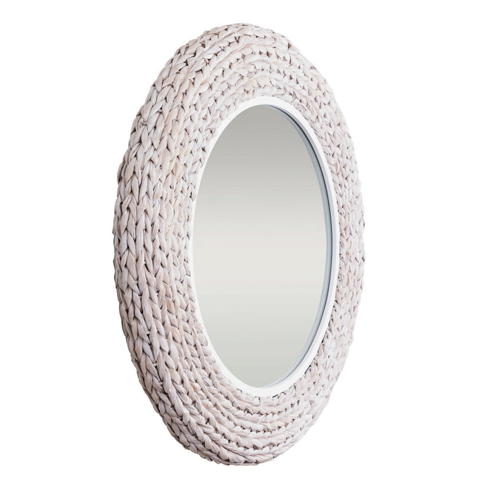 Varaluz - 457MI30MWW - Wall Mirror - Athena - Matte White/Whitewash Seagrass