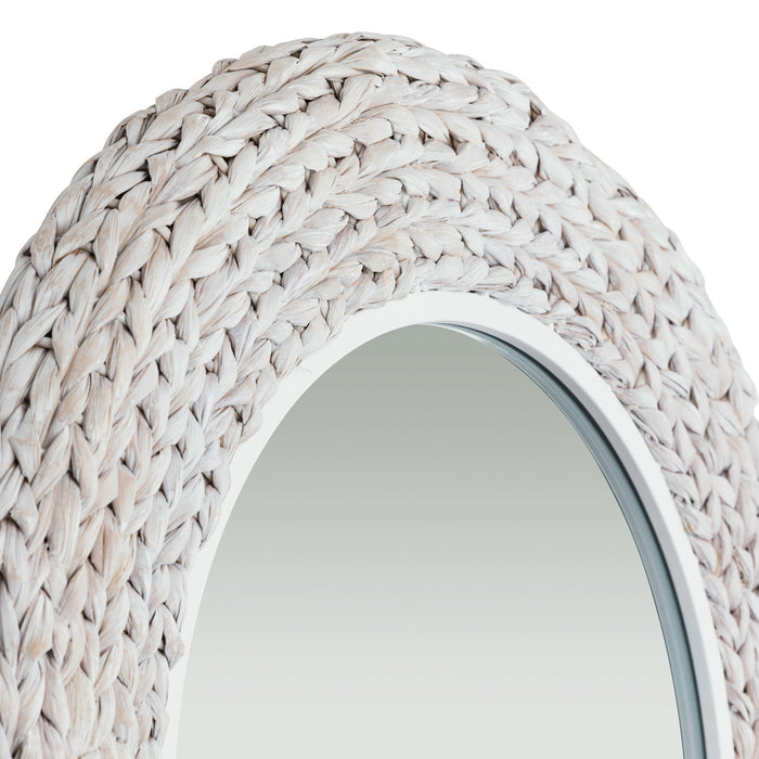 Varaluz - 457MI30MWW - Wall Mirror - Athena - Matte White/Whitewash Seagrass