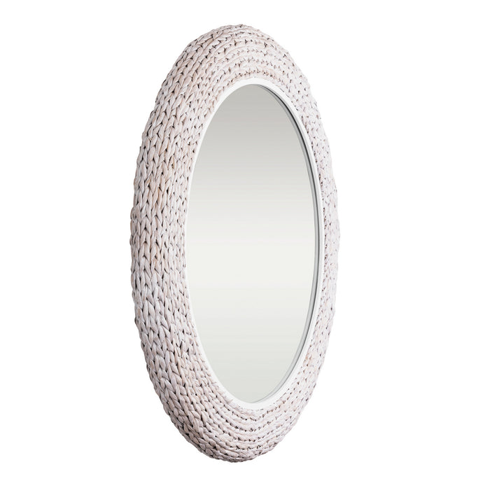 Varaluz - 457MI40MWW - Wall Mirror - Athena - Matte White/Whitewash Seagrass
