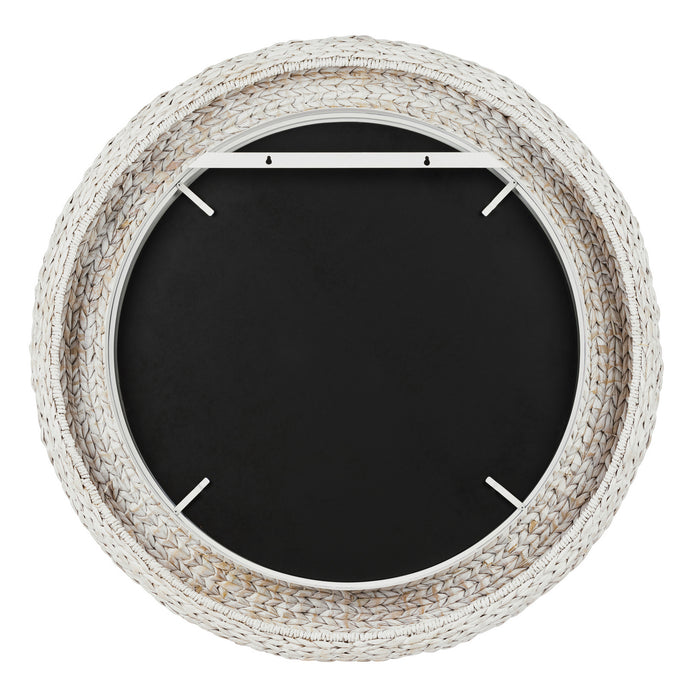 Varaluz - 457MI40MWW - Wall Mirror - Athena - Matte White/Whitewash Seagrass