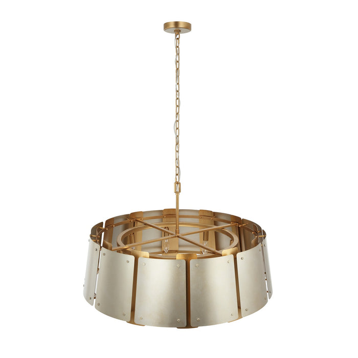 Varaluz - 518P08SSBS - Eight Light Pendant - Peep Show - Sunwashed Silver/Brushed Sienna