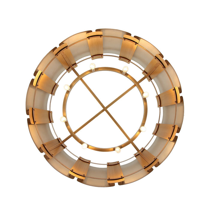 Varaluz - 518P08SSBS - Eight Light Pendant - Peep Show - Sunwashed Silver/Brushed Sienna