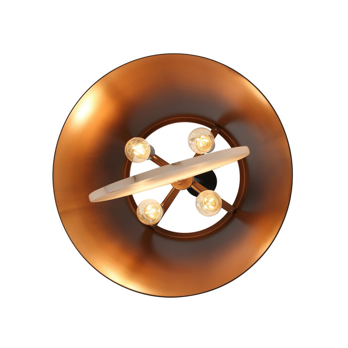 Varaluz - 529P04BGMB - Four Light Pendant - Rock On - Brontourage/Matte Black