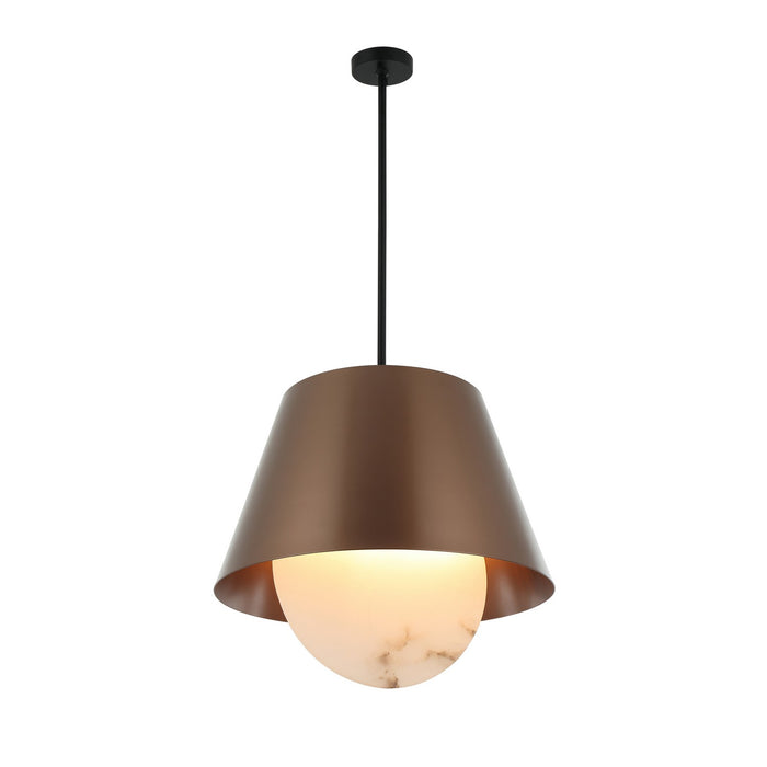 Varaluz - 529P06BGMB - Six Light Pendant - Rock On - Brontourage/Matte Black