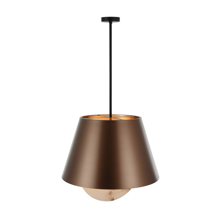 Varaluz - 529P06BGMB - Six Light Pendant - Rock On - Brontourage/Matte Black