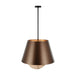Varaluz - 529P06BGMB - Six Light Pendant - Rock On - Brontourage/Matte Black