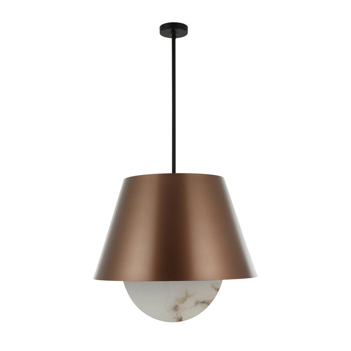 Varaluz - 529P06BGMB - Six Light Pendant - Rock On - Brontourage/Matte Black