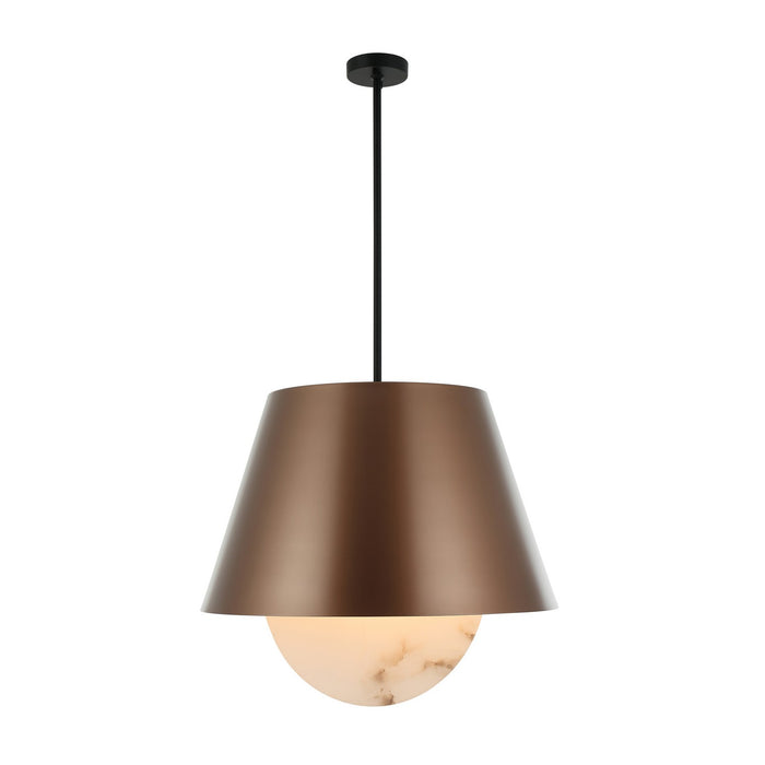 Varaluz - 529P06BGMB - Six Light Pendant - Rock On - Brontourage/Matte Black