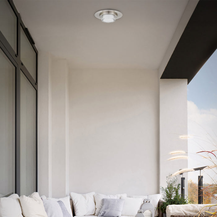 Alteck - AFM0012-3CCT-W-BSS - LED Flush Mount - Plate - Brushed Stainless Steel