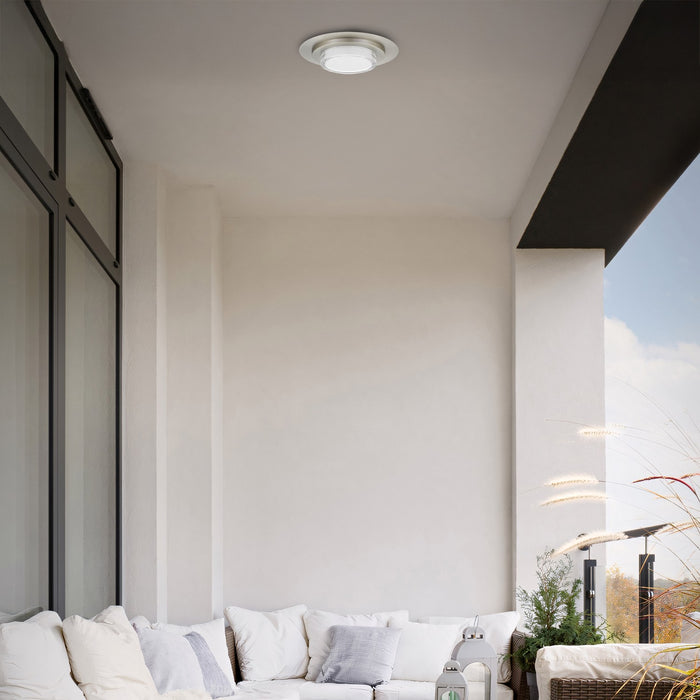 Alteck - AFM0013-3CCT-W-BSS - LED Flush Mount - Plate - Brushed Stainless Steel