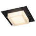 Alteck - AFM0014-3CCT-W-BK - LED Flush Mount - Foursquare - Sand Black