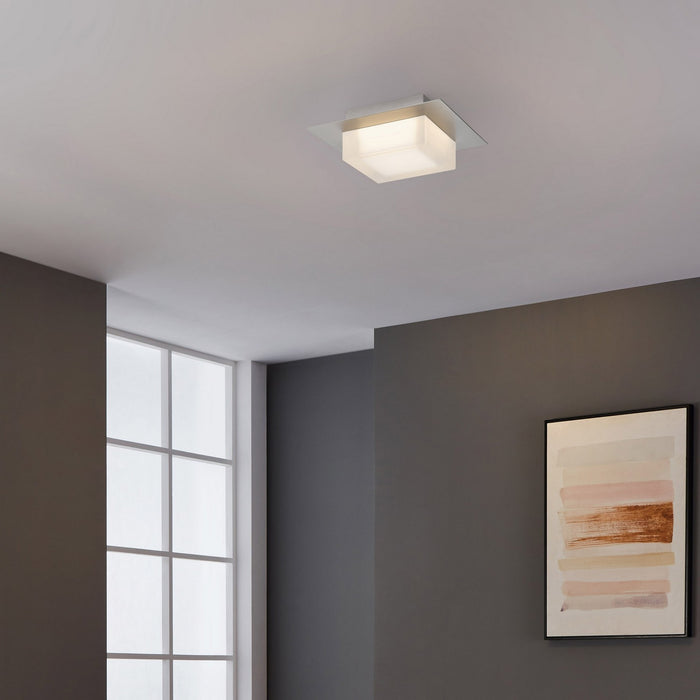 Alteck - AFM0014-3CCT-W-BSS - LED Flush Mount - Foursquare - Brushed Stainless Steel