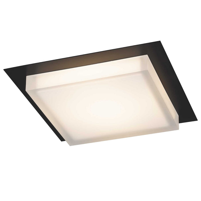 Alteck - AFM0015-3CCT-W-BK - LED Flush Mount - Foursquare - Sand Black