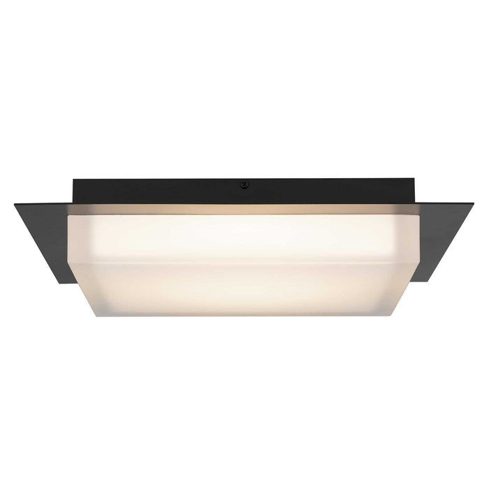 Alteck - AFM0015-3CCT-W-BK - LED Flush Mount - Foursquare - Sand Black