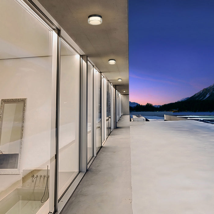 Alteck - AFM0016-3CCT-W-BK - LED Flush Mount - Sunspot - Sand Black