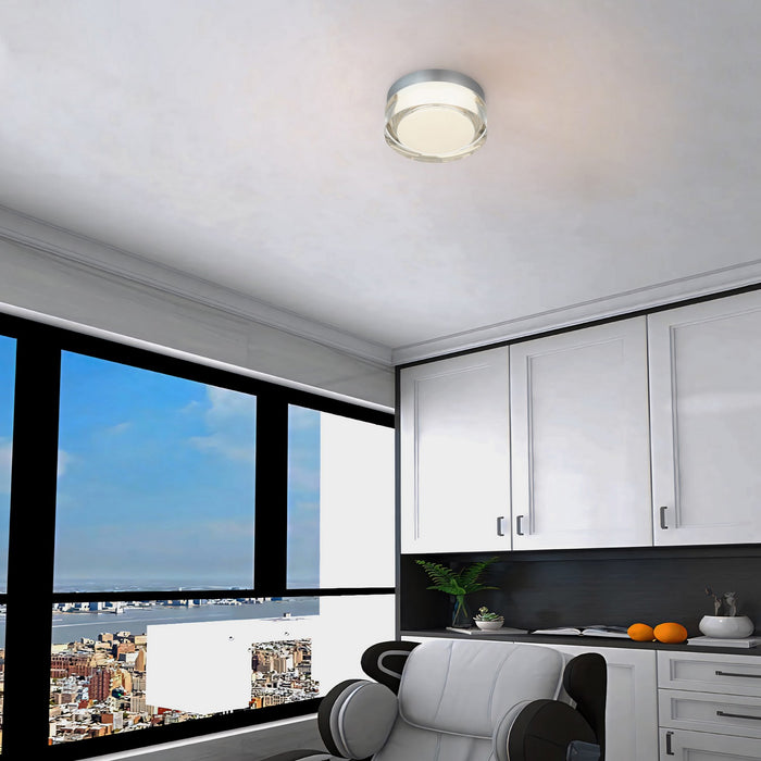Alteck - AFM0016-3CCT-W-BSS - LED Flush Mount - Sunspot - Brushed Stainless Steel