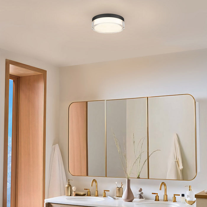 Alteck - AFM0017-3CCT-W-BK - LED Flush Mount - Sunspot - Sand Black