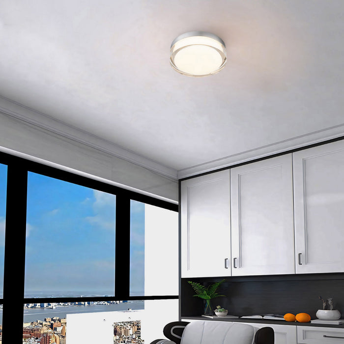 Alteck - AFM0017-3CCT-W-BSS - LED Flush Mount - Sunspot - Brushed Stainless Steel