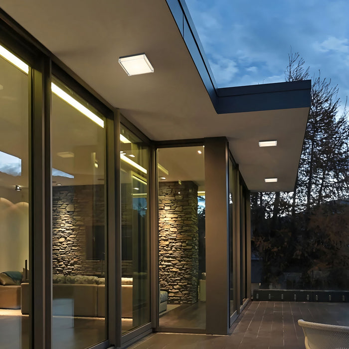 Alteck - AFM0021-3CCT-W-BK - LED Flush Mount - Box - Sand Black