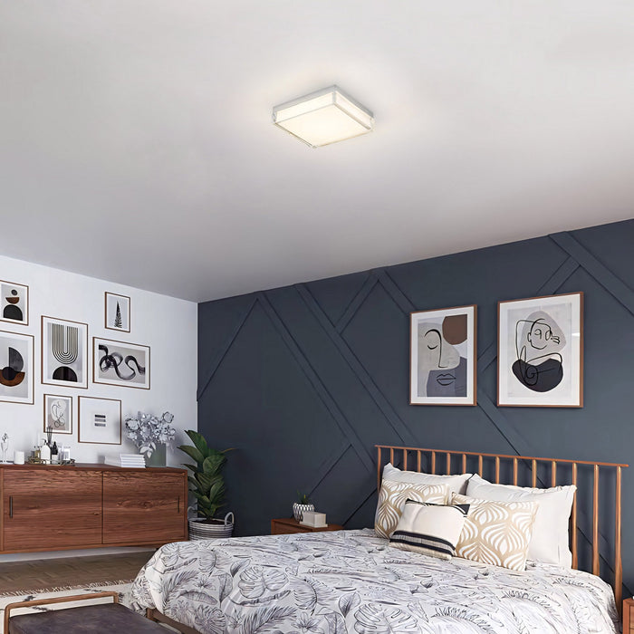 Alteck - AFM0021-3CCT-W-BSS - LED Flush Mount - Box - Brushed Stainless Steel