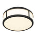 Alteck - AFM0022-3CCT-W-BK - LED Flush Mount - Panel Round - Sand Black
