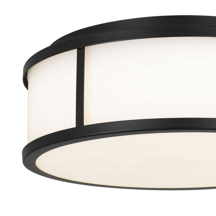 Alteck - AFM0023-3CCT-W-BK - LED Flush Mount - Panel Round - Sand Black