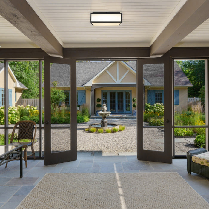 Alteck - AFM0025-3CCT-W-BK - LED Flush Mount - Panel Square - Sand Black