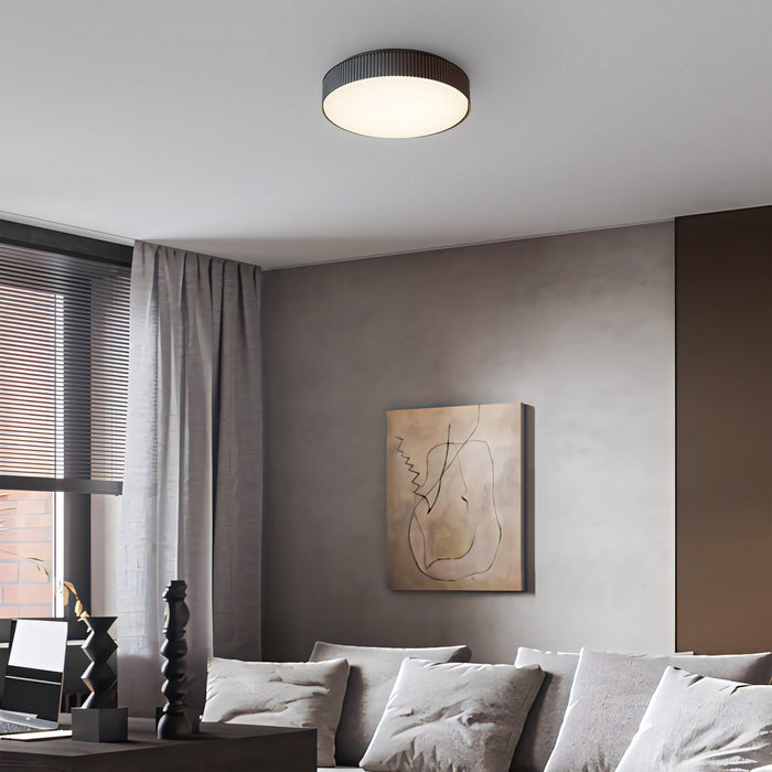 Alteck - AFM0065-5CCT-W-BK - LED Flush Mount - CHANNEL - Sand Black