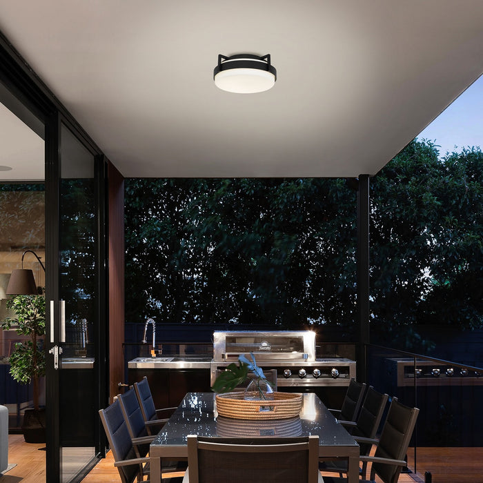 Alteck - AFM0085-5CCT-W-BK - LED Flush Mount - Ted - Sand Black